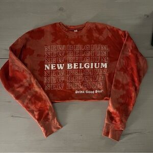 New Belgium Tie-Dye Cropped Sweatshirt
